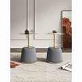 Manhattan Comfort Anderson End Table 1.0 in Grey - Set of 2 2-ET004-GY